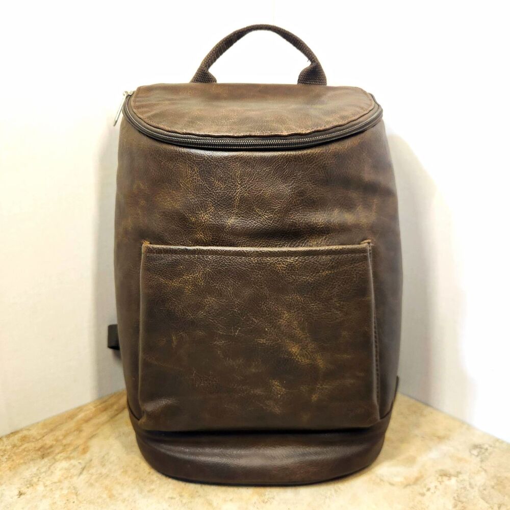 Thirty-One Backpack Cooler Bag Brown Adjustable Straps Zipper Closure